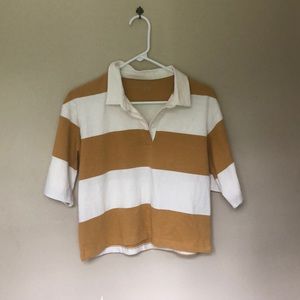 Striped Cropped Polo